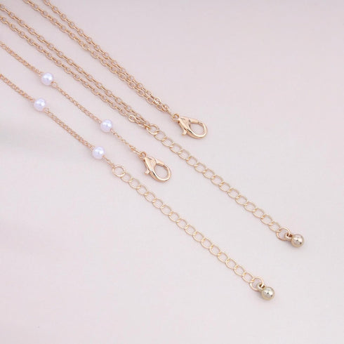 Boho Layered Emerald Pearl Choker Necklace Gold Emerald Pendant Necklace Tiny Pearl Station Necklace Green Gemstone Necklace Chain Jewelry for Wom...