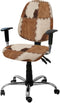 Vintage Leather Office Chair Covers 2 Piece, Abstract Cowhide Plaid Stretch Computer Chair Cover Universal Rotating Desk Chair Covers Washable Cha...