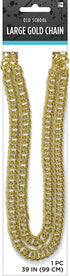 Amscan Large Gold Chain Necklace - 39", 1 Pc - Premium Gold-Plated Look & Lightweight Plastic - Bold & Dazzling - Perfect Statement Piece for Ever...