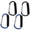 4 Pack Large Carabiner 5.5" D Style Click and Carry Bag Carrier Stroller Hooks(Black and Blue)...