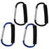 4 Pack Large Carabiner 5.5" D Style Click and Carry Bag Carrier Stroller Hooks(Black and Blue)...