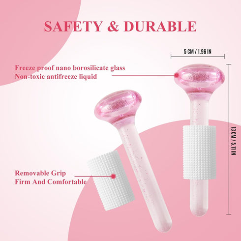 Ice Globes for Facials, NEW VERSION Cooling Facials Globes, Women's Face Globes, Skincare Tool – Ideal Unique Birthday Gifts & Surprises, Elevate ...