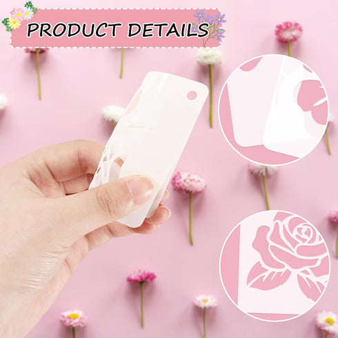 JULMELON Flower Stencils for Painting on Wood, 20Pcs Sunflower Painting Stencil Reusable Stencils DIY for Painting Wall Floor Decor Rock Dot Paint...