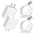 Phone Charger Fast Charging,MFi Certified 2-Pack 20W USB-C Wall Charger for Appple with 1-Pack 6/10FT Fast Charging Type-C to Liightning Cable for...