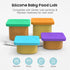 Morlike Baby Food Lids Compatible with Gerber Food Containers, Silicone Container Lid for Baby Food Storage, Reusable and Dishwasher Safe, BPA Fre...