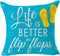 Bnitoam Summer Beach Phrases Best Gift Cotton Linen Square Decorative Throw Pillow Cover Cushion Case for Sofa Bed Couch Outdoor Pool 18 x 18 inch...