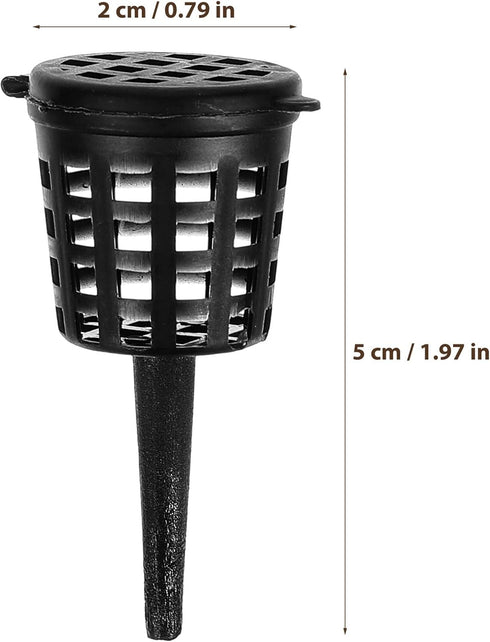 Yardwe 50pcs Bonsai Fertilizer Baskets, Fertilizer Mesh Baskets Garden Nursery Pots with Lid Planting Nutrition Cups for Succulent, Orchid, Bonsai...