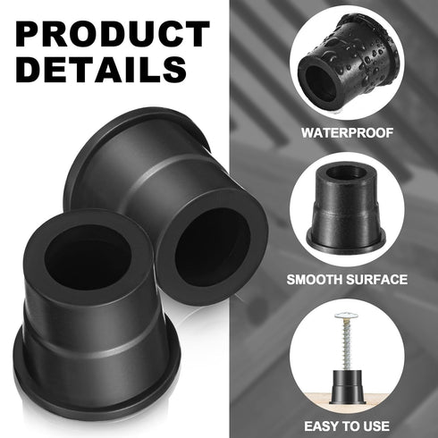 Plastic Baluster Connectors for 3/4" Od Round Balusters Black Baluster Adapter for Deck Handrails Balusters Stair Home House Indoor Outdoor(100 Pc...