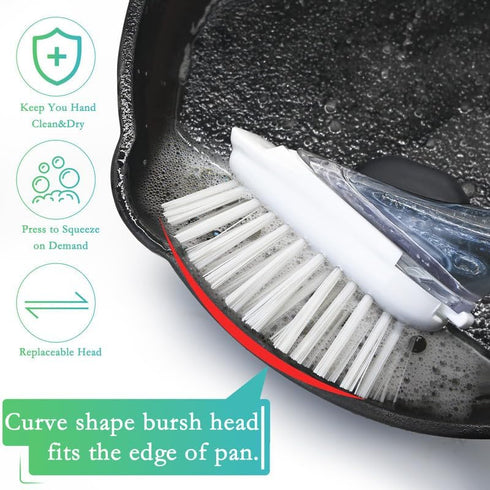 New Brush Refills for OXO New Soap Dispensing Dish Brush - 4 Pack Dish Brush Cleaning Soap Dispensing Head Replacement for Scrubber...