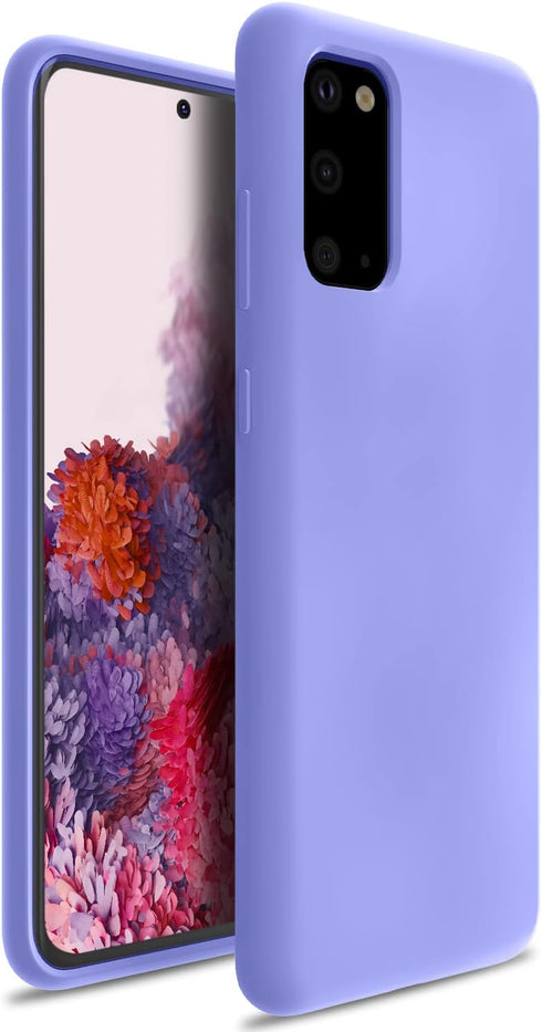 ZUSLAB Nano Silicone Case Compatible with Samsung Galaxy S20, Liquid Silicone Rubber Shockproof Bumper Soft Cover Purple...