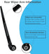 Rear Window Wiper Arm & Blade Replacement for Audi Q7 2007-2015 Rear Windshield Wiper Arm & Blade, Factory OE Style Rear Window Wiper Arm Blade Se...