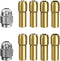 Collet Set for Dremel, 10Pcs Replacement 4485 Brass Quick Change Rotary Drill Nut Tool Set (1/8" x 2, 3/32" x 2, 1/16" x 2, 1/32" x 2?...