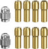 Collet Set for Dremel, 10Pcs Replacement 4485 Brass Quick Change Rotary Drill Nut Tool Set (1/8" x 2, 3/32" x 2, 1/16" x 2, 1/32" x 2?...