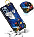 Cartoon Case for iPhone 13 Pro Case 6.1 Inch Cute Moon Blue Cartoon Character Design with Lanyard Wrist Strap Band Holder Shockproof Protection Bu...
