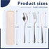 HANSGO 3PCS Portable Utensils Set with Case, Travel Cutlery Set Stainless Steel Utensils Reusable Silverware for Lunch Camping School Picnic Offic...