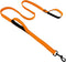 6FT Orange Strong Dog Leash with 2 Padded Handles, Traffic Handle Extra Control, Double-Sided Reflective Walking Lead for Small Medium and Large D...