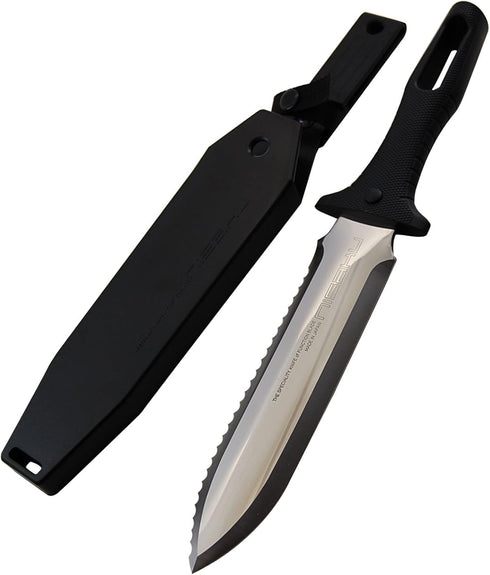 NJP801 Yamagatana S Hori Weeding & Digging Knife HRC58 Hardened Japanese Stainless Steel, 7.25-Inch Blade 5.5-Inch Ergonomic Plastic Handle...