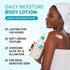 DERMA B Daily Moisture Body Lotion, Non-Greasy Long-Lasting Moisturizer for Dry & Sensitive Skin with Olive Oil & Allantoin, Woody & Powdery Scent...