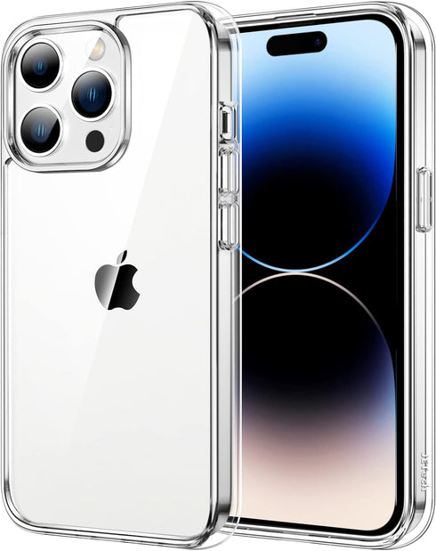 JETech Case for iPhone 14 Pro Max 6.7-Inch, Non-Yellowing Shockproof Phone Bumper Cover, Anti-Scratch Clear Back (Clear)...