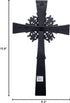 Dicksons Antiqued Intricate Double Layer 15 Inch Wood and Metal Decorative Hanging Wall Cross...