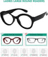Eyekepper 4 Packing Round Reading Glasses Women Large Frame Stylish Readers +0.50...