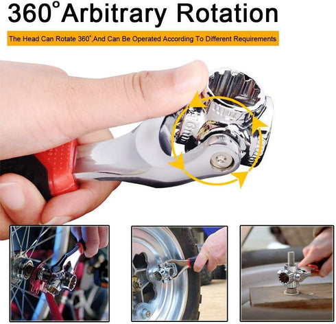 Universal Wrench 48 in 1 Socket Wrench Multifunction Wrench Tool with 360 Degree Rotating Head, Spanner Tool for Home and Car Repair...