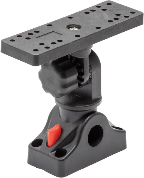 Extreme Max 3006.8661 Universal Fish Finder Head Unit Boat/Fishing Rod Holder Mount for Screens Up to 9" with Pivoting Bracket (Rectangle Mount)...