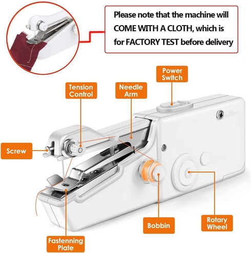Sewing Machines, Handheld Sewing Machine Mini, Cordless Portable Electric Sewing Machine with Sewing Accessories for Beginners, Suitable for Cloth...
