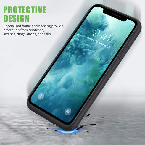 YHO Battery Case for iPhone Xs/X/10 Upgraded 6500mAh Protective Rechargeable Charging Case for iPhone X Extended Battery Pack for iPhone Xs Portab...