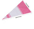 FTVOGUE 50 Piece Clear Cone-Shaped Treat Popcorn Bags Treat Bags Cellophane Candy Bags with Twist Ties(Pink)...