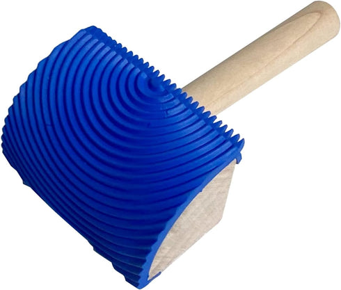 Hanroy Wood Graining Painting Tool, Rubber Empaistic Wood Grain Tool with Wooden Handle Household Wall Art Paint(MS19B)...