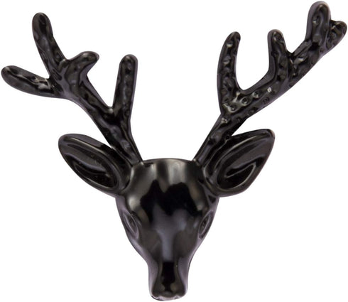 Knighthood Brooch Pin Deer Reindeer Head Lapel Animal Pin for Suit (Black) Jewelry Christmas Winter Party Unisex Gifts Costume Decorations...