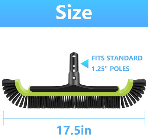 Sepetrel Upgrade Pool Brush Head for Cleaning Pool Walls,Heavy Duty Inground/above Ground Swimming Pool Scrub Brushes,Suitable for Various Harsh P...