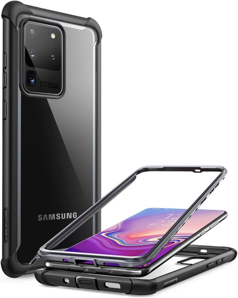 i-Blason Ares Series Rugged Clear Protective Bumper Case for 6.9-Inch Galaxy S20 Ultra (2020), Black...
