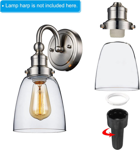 PATIKIL Socket Ring Removal Tool with Aluminum Lamp Shade Socket Rings 2 in 1 Set for Medium Base E26/E27 Sockets Light Fixtures...