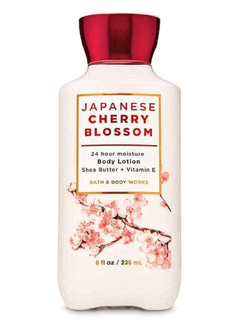Bath and Body Japanese Cherry Blossom 24 Hour Moisture Super Smooth Body Lotion with Shea Butter, Coconut Oil and Vitamin E 8 fl oz / 236 mL...