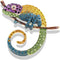Chameleon Brooch Pin Colorful Crystal Lizard Animal Brooch Jewelry for Women...