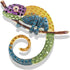 Chameleon Brooch Pin Colorful Crystal Lizard Animal Brooch Jewelry for Women...
