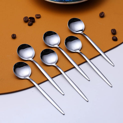 Coffee Spoons Set of 6, Kyraton Stainless Steel 5.1" Demitasse Spoons, Tiny Espresso Spoons, Small Mini Coffee Spoons, Dishwasher Safe...