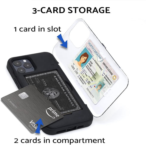 TORU CX PRO for iPhone 12 Pro/iPhone 12 Case Wallet | Protective Shockproof Heavy Duty Cover with Hidden Card Holder & Card Slot | Mirror & Wrist ...