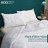 King Pillow Shams Set of 2 Pinch Pleated White Pillow Shams King Size 20x36 Pillow Covers 100% Egyptian Cotton 600 Thread Count Soft Skin Friendly...