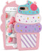 Cute iPhone 7 Plus Case, Ice Cream iPhone 8 Plus Case, iPhone 6 Plus Case, iPhone 6s Plus Case, Cupcakes 3D Cartoon Soft Silicone Full Protection ...