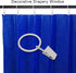 40 Pack Curtain Rings with Clips, Drapery Clips with Rings, Drapes Rings 1.26 in Interior Diameter, Fits up to 1 in Curtain Rod, White...