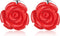 HONEY BEAR Cufflinks for Men Red Rose Flowe rfor Shirt Wedding Gift...