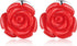 HONEY BEAR Cufflinks for Men Red Rose Flowe rfor Shirt Wedding Gift...