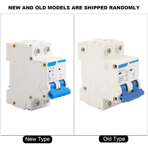 DZ47-63 RCCB Circuit Breaker Double Pole Residual Current Circuit Breaker 32A 220/380V, for Home Decoration, Engineering Construction, Network Tra...