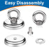 E BAVITE Magnetic Hooks, 100 LB?45KG? Heavy Duty Magnetic Hooks with Countersunk Hole Eyebolt, Perfect for Home, Kitchen, Workplace, Office and Ga...