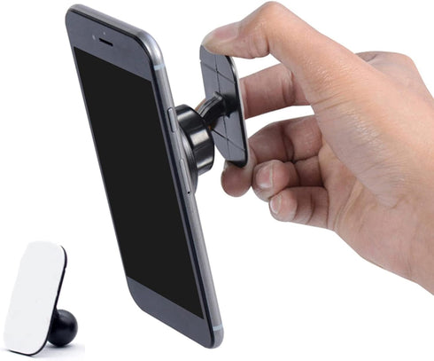 Black Magnetic Phone Holder Rotatable Stand Universal Car Dashboard Cellphone Mount 17mm Ball Head Phone Holder Bracket Base Cellphone Stand Anti-...