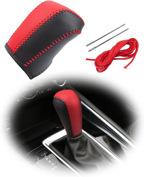 Trim for Mazda M3 M6 CX-3 CX-5 CX-9 Accessories Leather Auto Gear Shift Knob Cover Protector Trim Cap Sticker (F6)...
