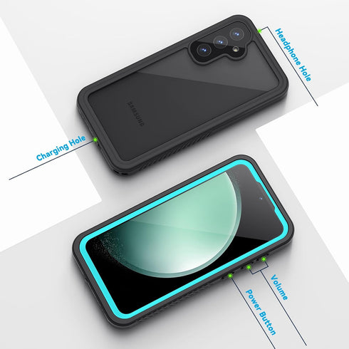 Lanhiem Samsung Galaxy S23 FE Case, IP68 Waterproof Dustproof Case with Built-in Screen Protector, Full Body Heavy Duty Shockproof Protective Phon...